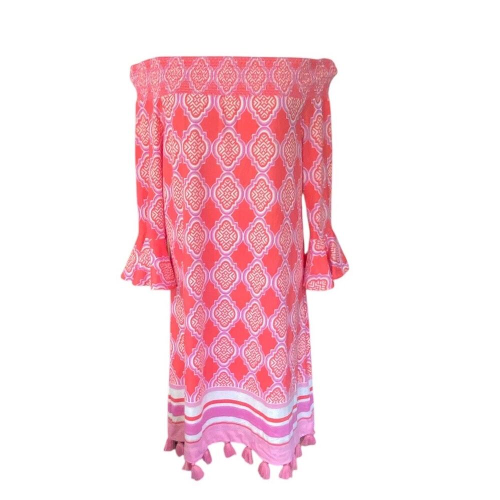 Cabana Life Off-The-Shoulder Sundress UPF 50+ Sun Protective Cover-Up Medium - Picture 5 of 14
